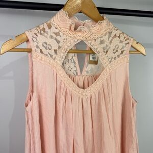 Peach Love California Blush Lace Dress Size M NEW